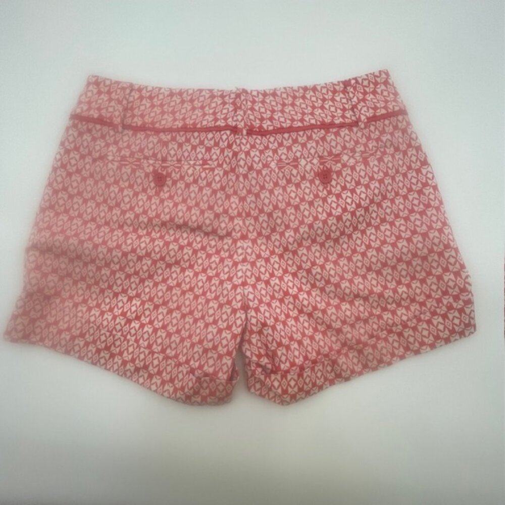 7TH Avenue Design Studio NY & Co. Salmon & White Women's Cuffed Shorts - Size 2 - Picture 5 of 14